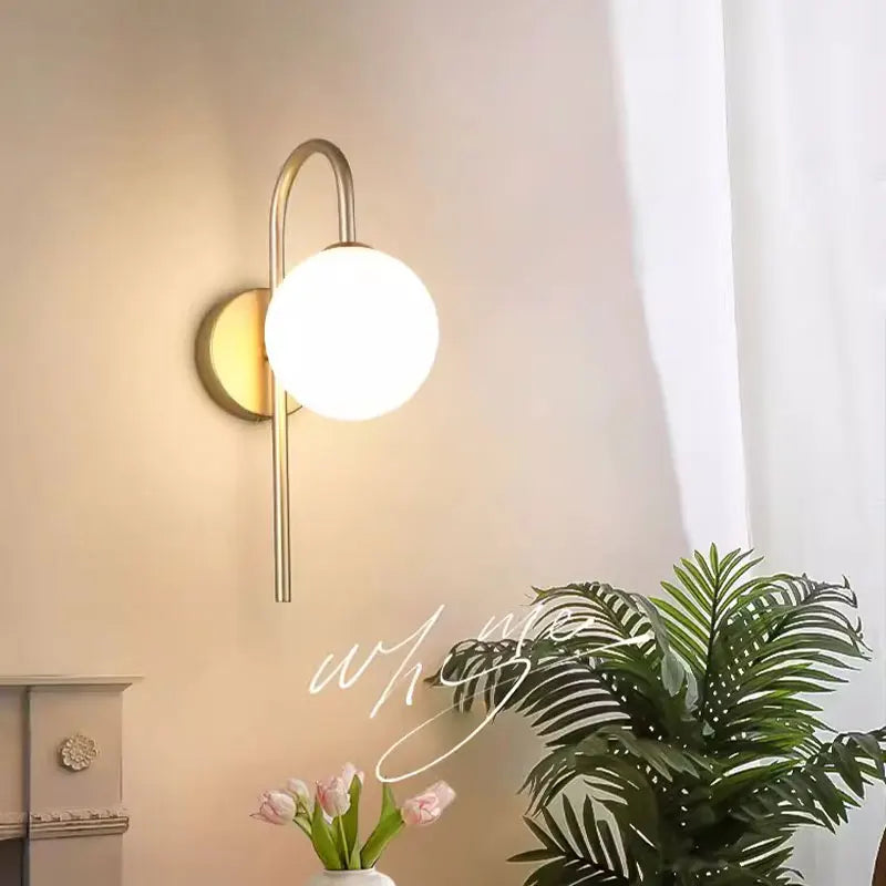 Modern Black & Gold LED Wall Lamp – G9 Bulb Sconce for Bedroom & Home Décor