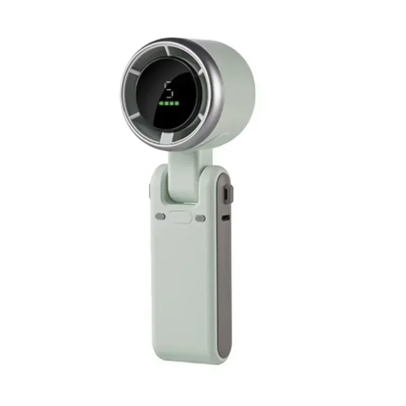 Ventilateur de cou et de bureau TurboCool™ 20 000 mAh – Ventilateur de voyage portable pliable à 5 vitesses avec rotation à 180° 