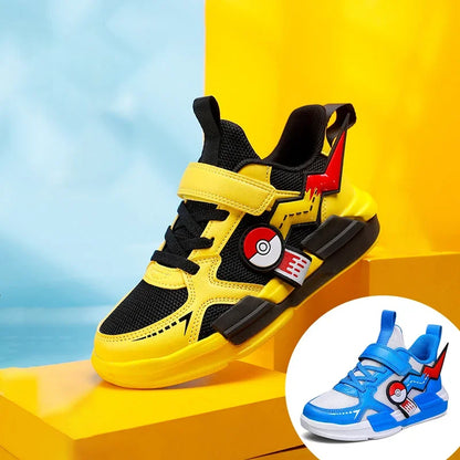Zapatillas Pikachu para niños, compactas y fáciles de llevar.