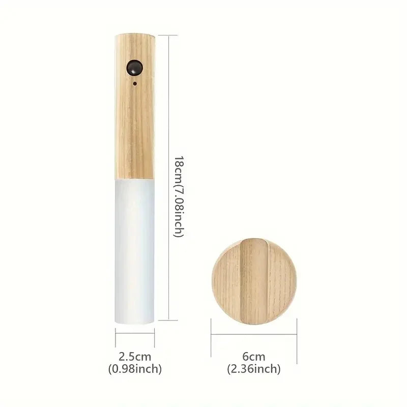Intelligent Human Body Induction Night Light LED Rechargeable Corridor/Cabinet/Toilet Wall Light Energy-Saving Durable Portable