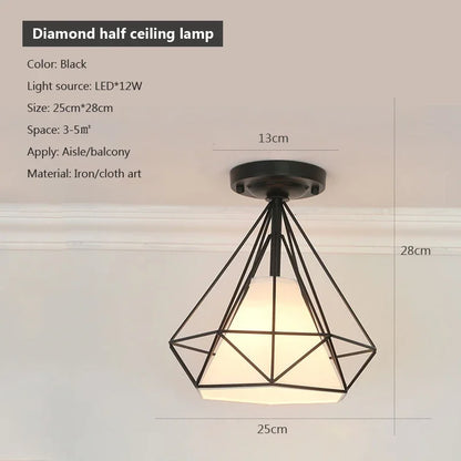 Modern Nordic E27 Ceiling Lamp – Indoor Flush Mount Light for Hallway, Bedroom & Living Room