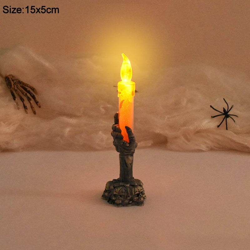 Halloween Skeleton Hand LED Candles – Spooky Ghost Lights for Haunted House & Party Decor