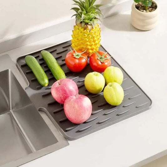 FlexiMat™ – Tapete de cocina plegable de silicona resistente al calor y al drenaje 