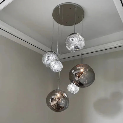Italian Designer Glass Bubble Pendant Light – Modern Chandelier for Dining, Kitchen & Kids’ Room Decor