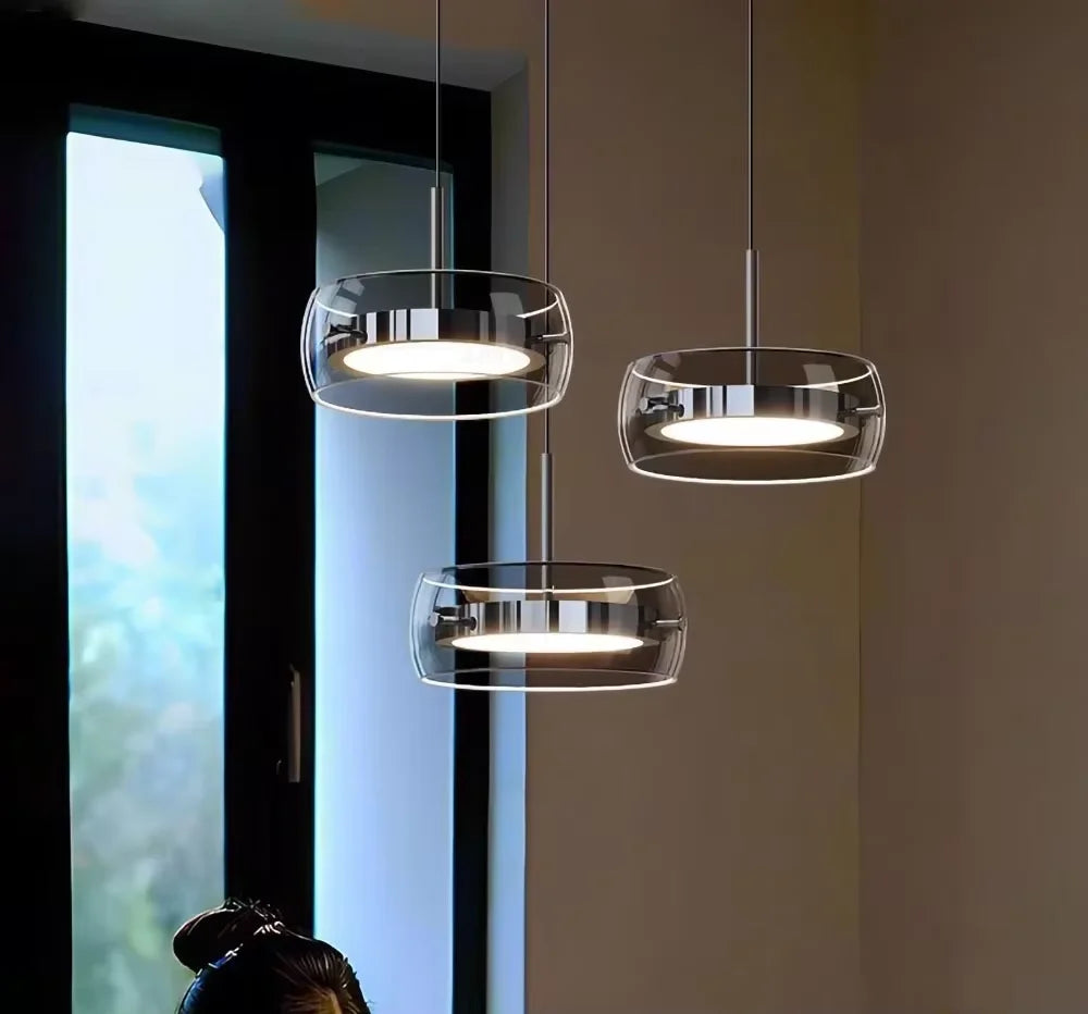 Nordic Glass LED Chandelier – Creative Luxury Pendant Light for Restaurant, Bedroom & Café Decor