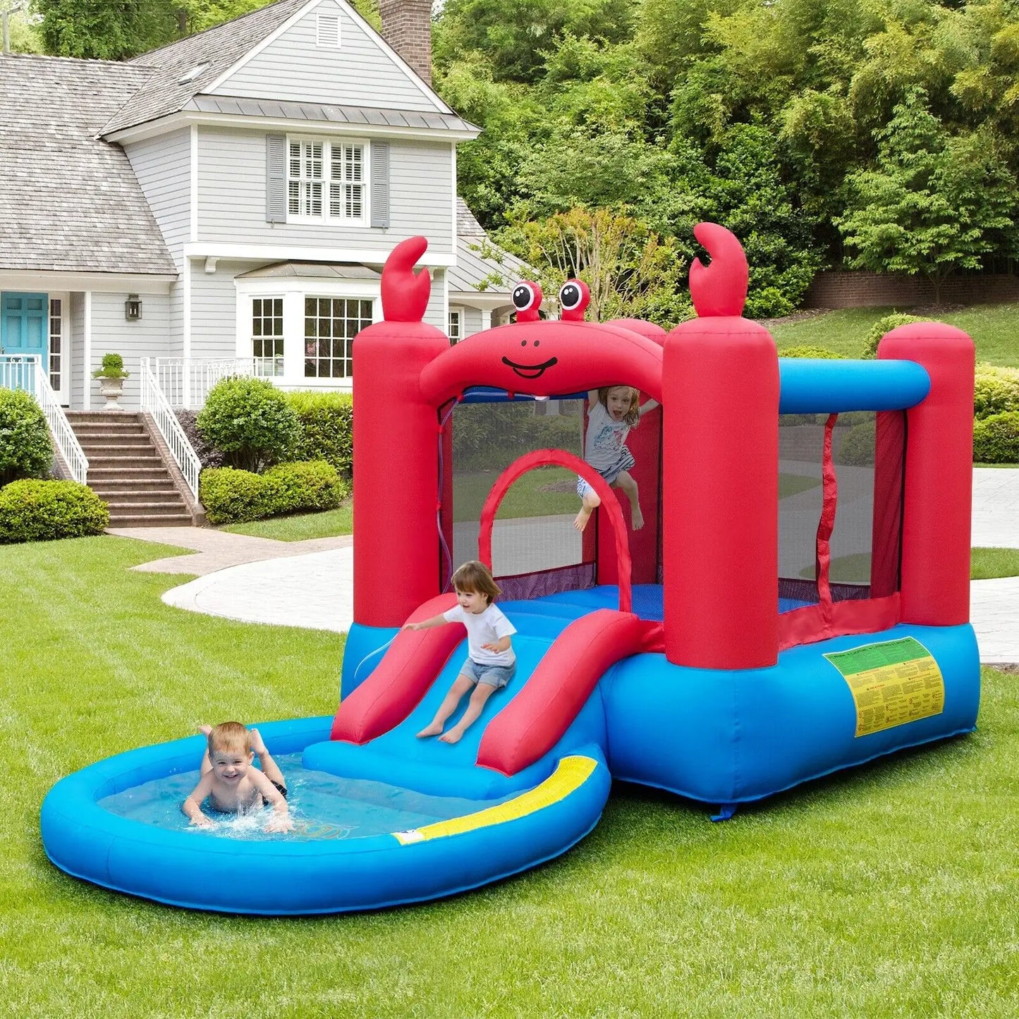 CrabbySplash™ Inflatable Water Park – Bounce, Slide & Play All Day!
