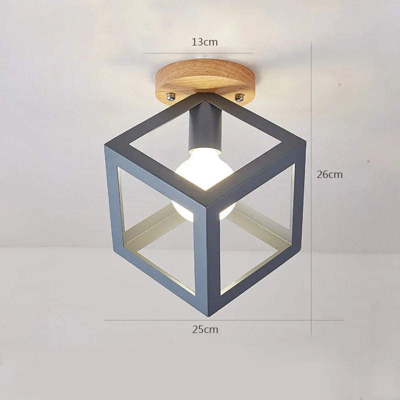 Modern Nordic E27 Ceiling Lamp – Indoor Flush Mount Light for Hallway, Bedroom & Living Room