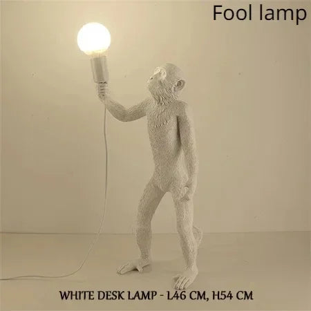 SANDYHA Nordic Retro Monkey Wall Lamp – LED Decorative Light for Living Room, Bedroom & Kitchen