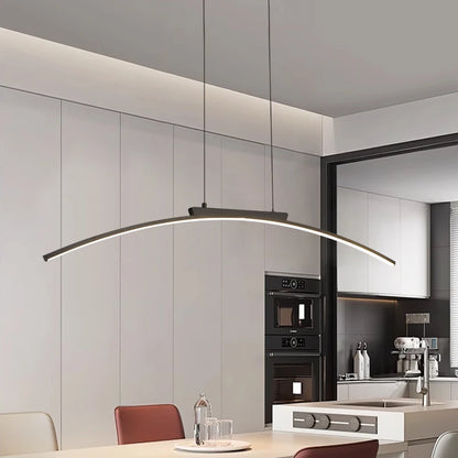 Contemporary LED Pendant Light – Sleek Adjustable Arc Lamp for Dining Room & Kitchen