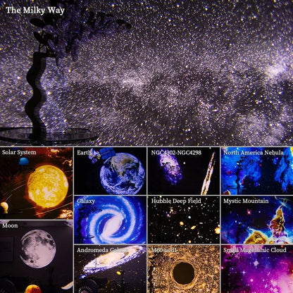 Galaxy Projector Night Light – 360° Rotating Starry Sky Lamp for Kids & Home Decor