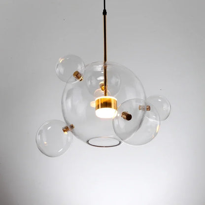Italian Designer Glass Bubble Pendant Light – Modern Chandelier for Dining, Kitchen & Kids’ Room Decor