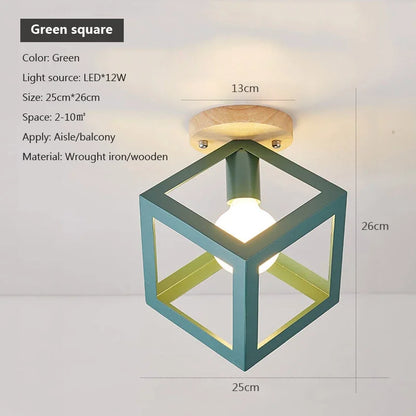 Modern Nordic E27 Ceiling Lamp – Indoor Flush Mount Light for Hallway, Bedroom & Living Room