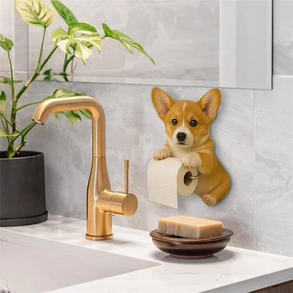 PawRoll™ – Porte-papier toilette amusant en forme de chien 