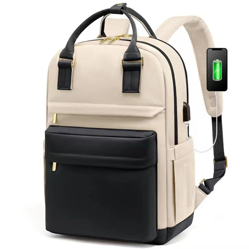 Sac à dos urbain en nylon StylePort™ – Imperméable, USB et tendance