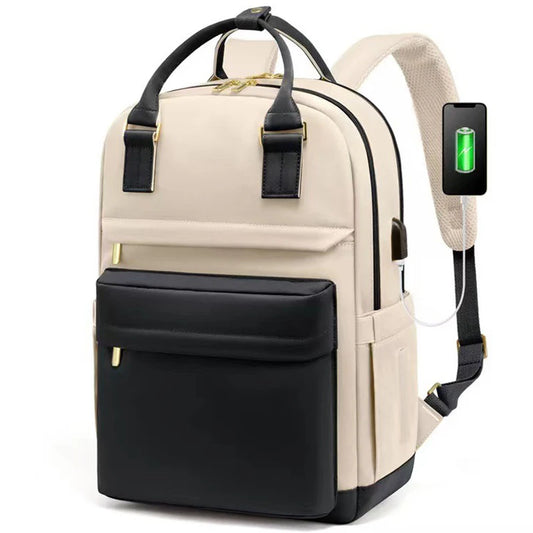 Sac à dos urbain en nylon StylePort™ – Imperméable, USB et tendance