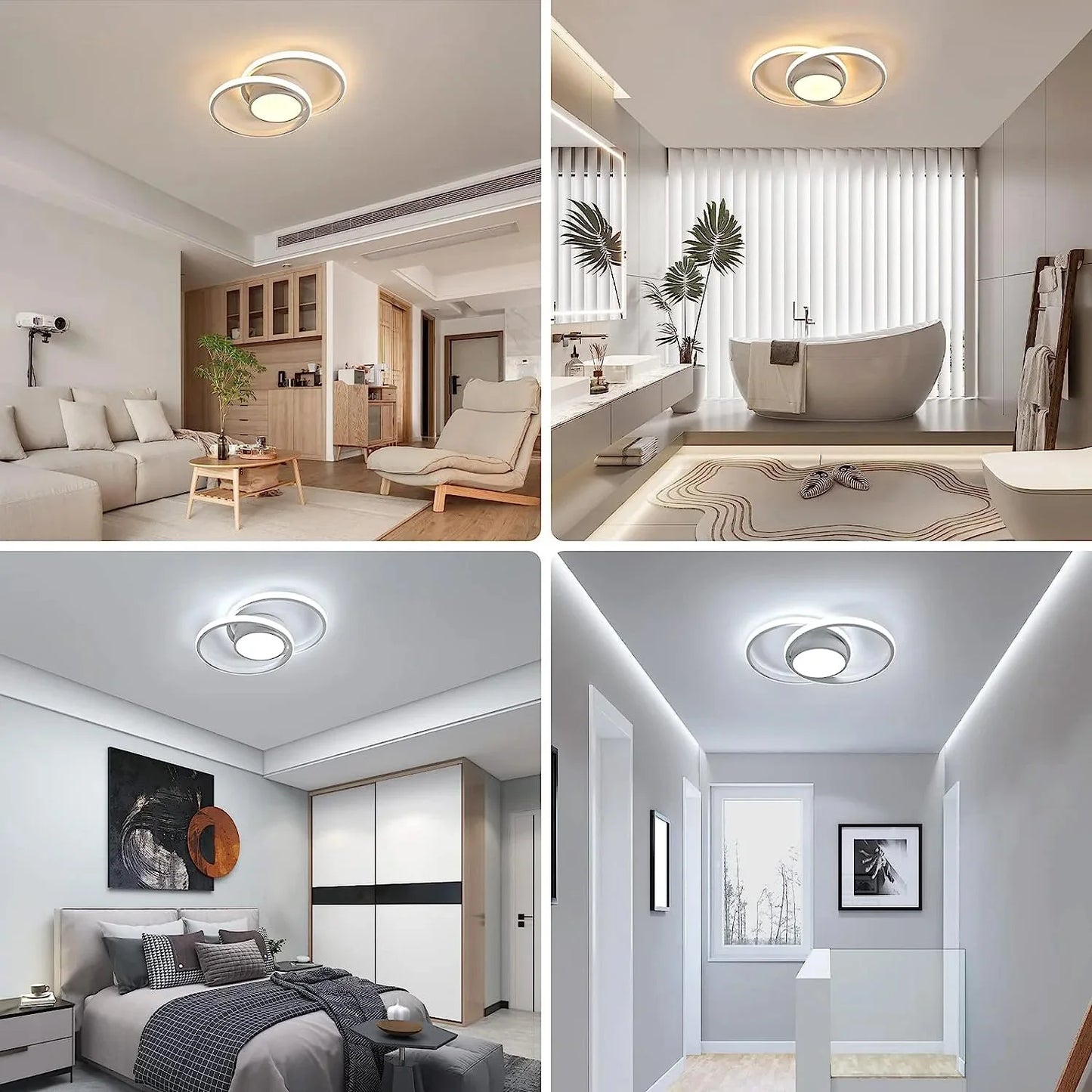 Magpie Bird LED Pendant Lamp – Modern Black & Silver Hanging Light for Bedroom & Living Room