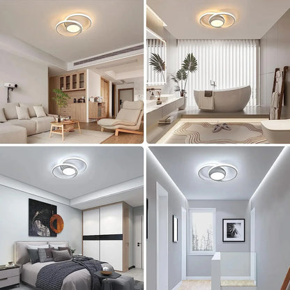 Magpie Bird LED Pendant Lamp – Modern Black & Silver Hanging Light for Bedroom & Living Room