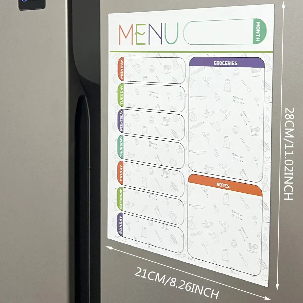 PlanItMag™ Planificateur magnétique réinscriptible pour réfrigérateur