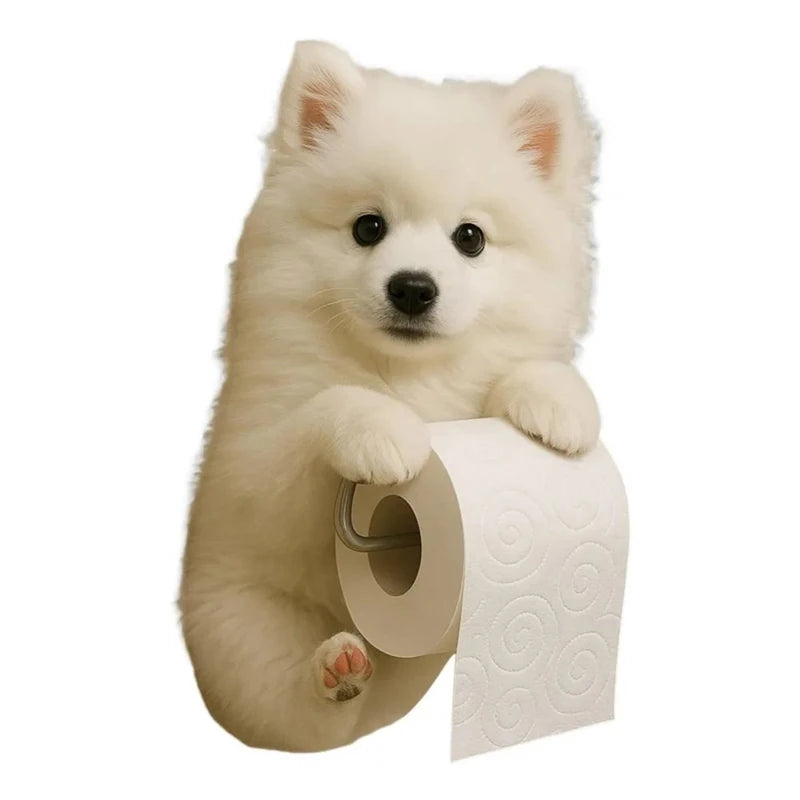 PawRoll™ – Porte-papier toilette amusant en forme de chien 