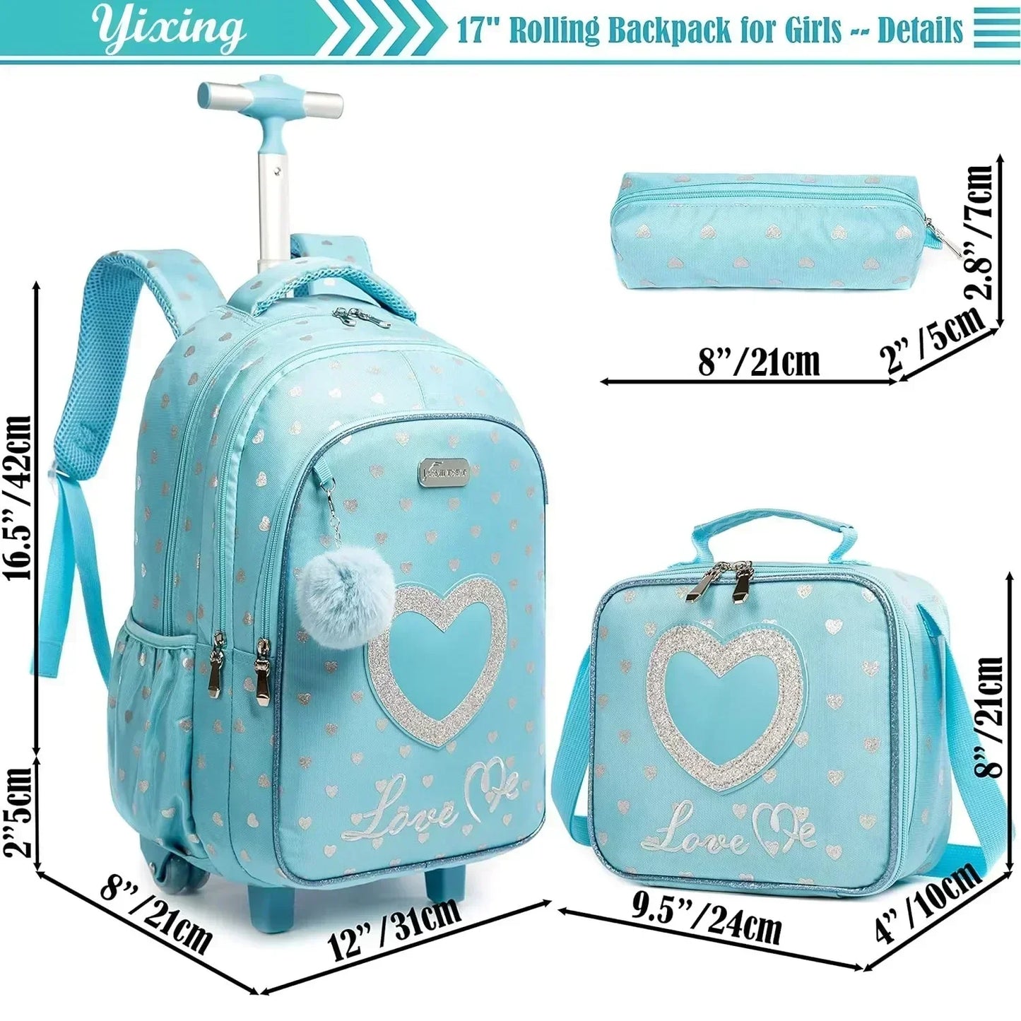 Ensemble de chariots scolaires 3 en 1 RollieBuddies™