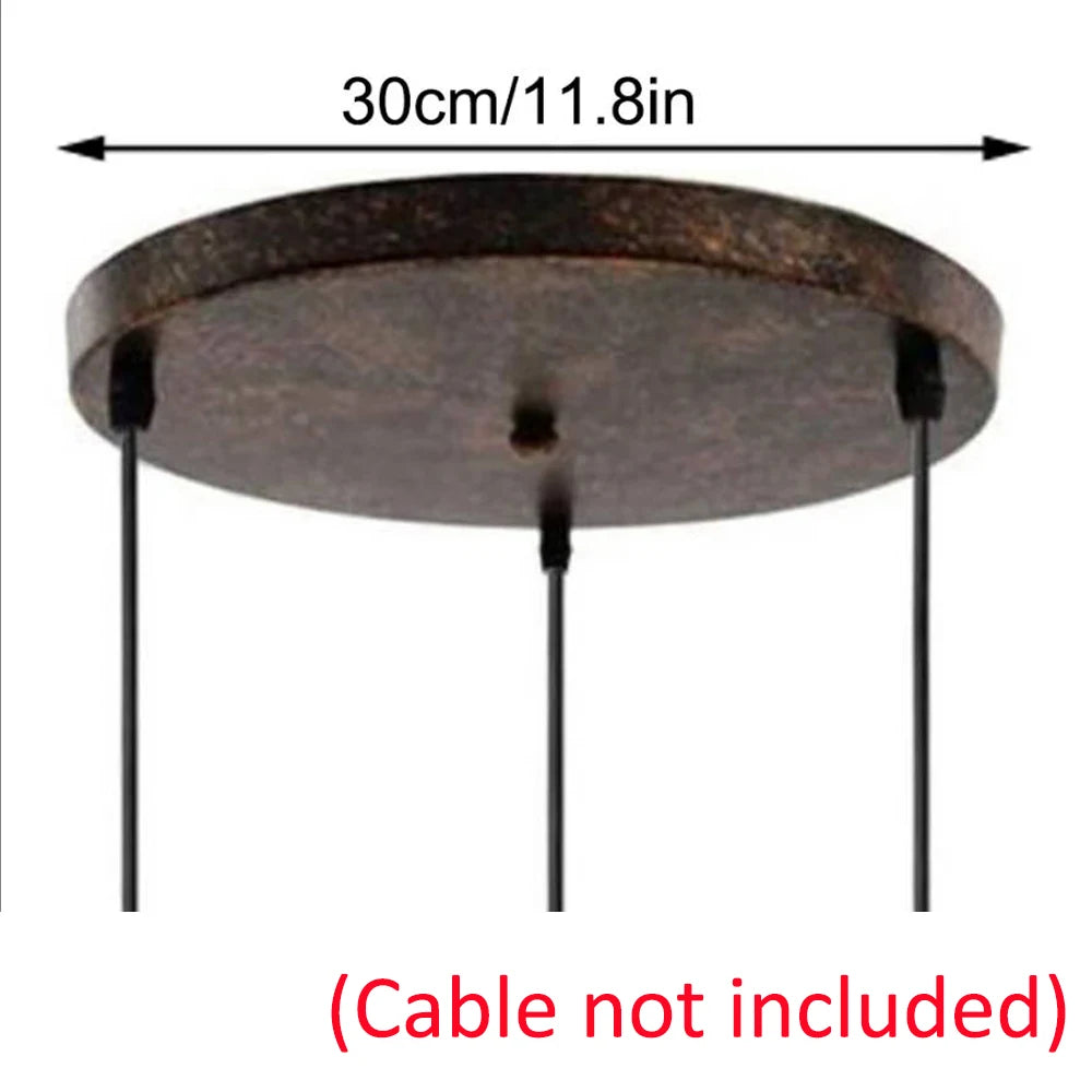 3 Holes 30cm Ceiling Plate Accessories DIY Light Fittings Round Ceiling Plate Base Chandelier Pendant Lamp Base Ceiling Canopy