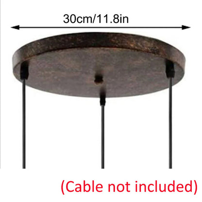 3 Holes 30cm Ceiling Plate Accessories DIY Light Fittings Round Ceiling Plate Base Chandelier Pendant Lamp Base Ceiling Canopy
