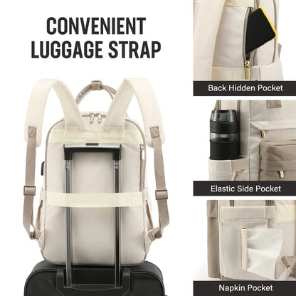 Sac à dos urbain en nylon StylePort™ – Imperméable, USB et tendance