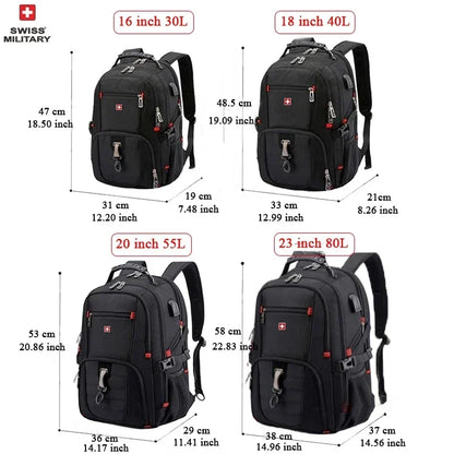 AlpTek™ ProPack – Sac à dos suisse pour ordinateur portable 17 pouces et voyage 