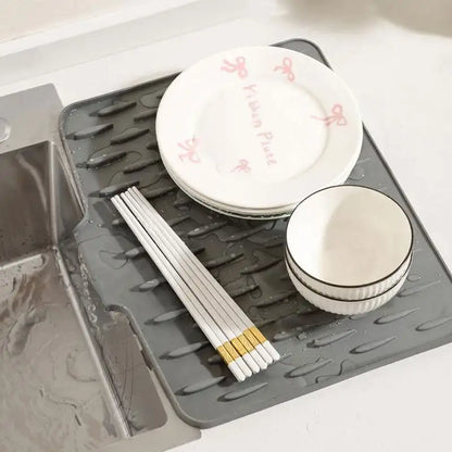 FlexiMat™ – Tapete de cocina plegable de silicona resistente al calor y al drenaje 