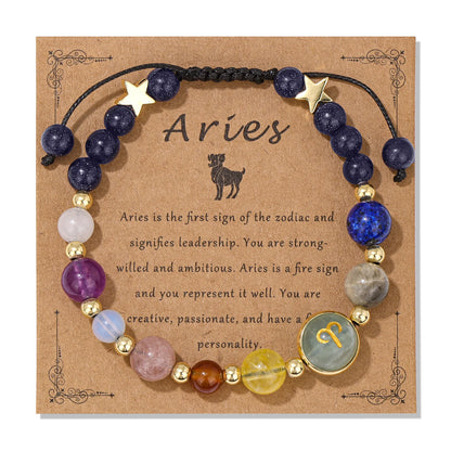 Pulsera de cristal LuckyGlow™: dije unisex de acero inoxidable 