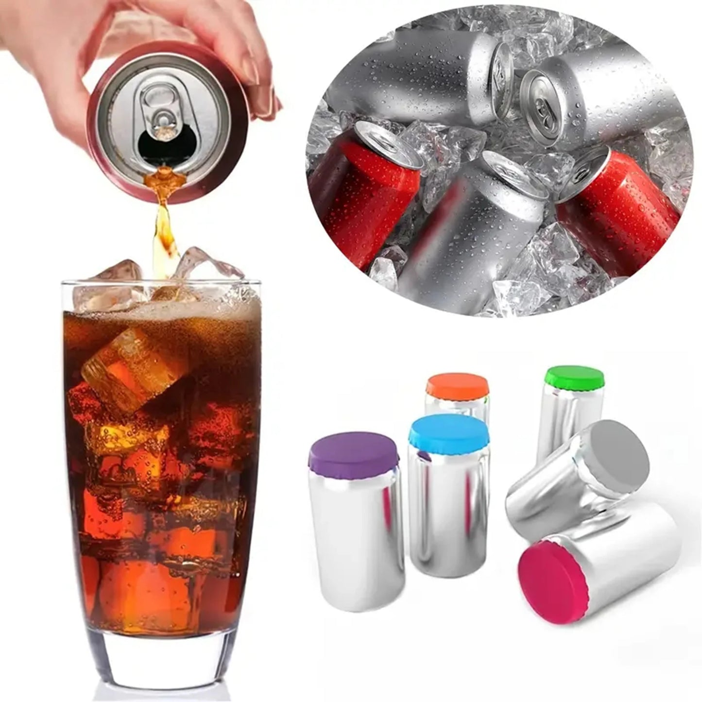 FizzSeal™ – Tapas de silicona para latas (6 unidades)