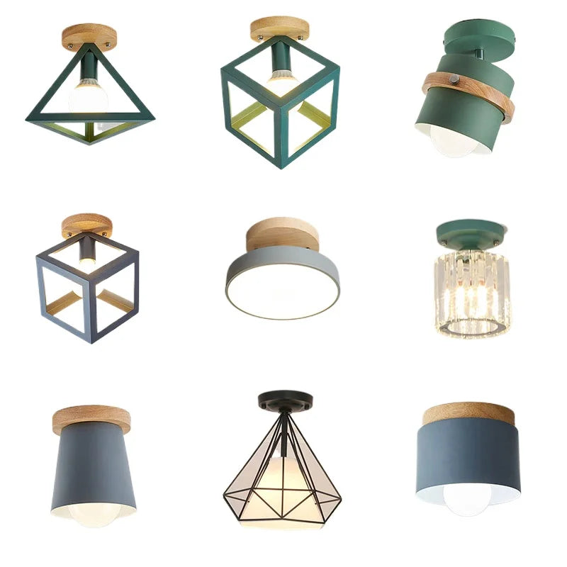 Modern Nordic E27 Ceiling Lamp – Indoor Flush Mount Light for Hallway, Bedroom & Living Room