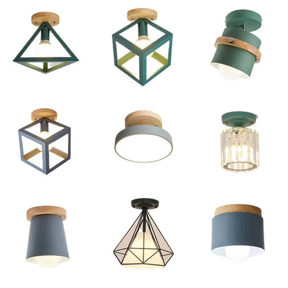 Modern Nordic E27 Ceiling Lamp – Indoor Flush Mount Light for Hallway, Bedroom & Living Room