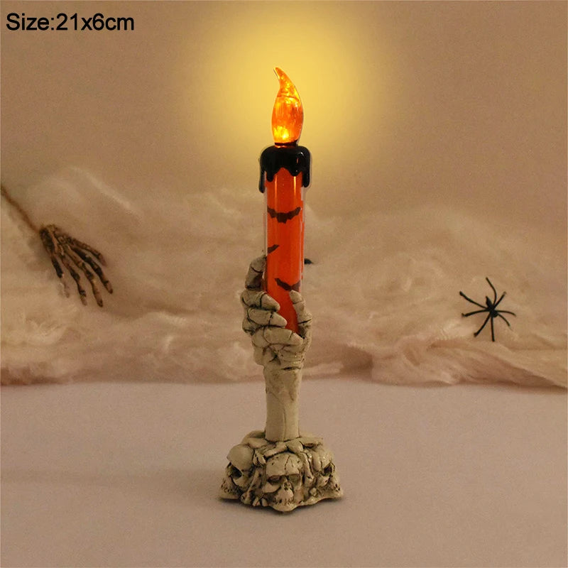 Halloween Skeleton Hand LED Candles – Spooky Ghost Lights for Haunted House & Party Decor