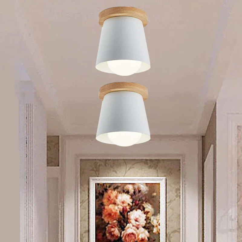 Modern Nordic E27 Ceiling Lamp – Indoor Flush Mount Light for Hallway, Bedroom & Living Room