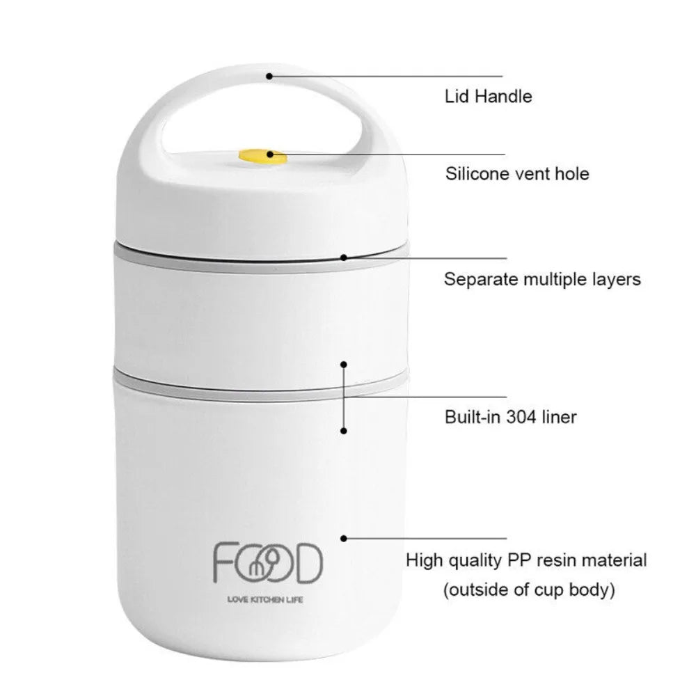 ThermaTote™ Pro Bento – Boîte à lunch isotherme double couche 