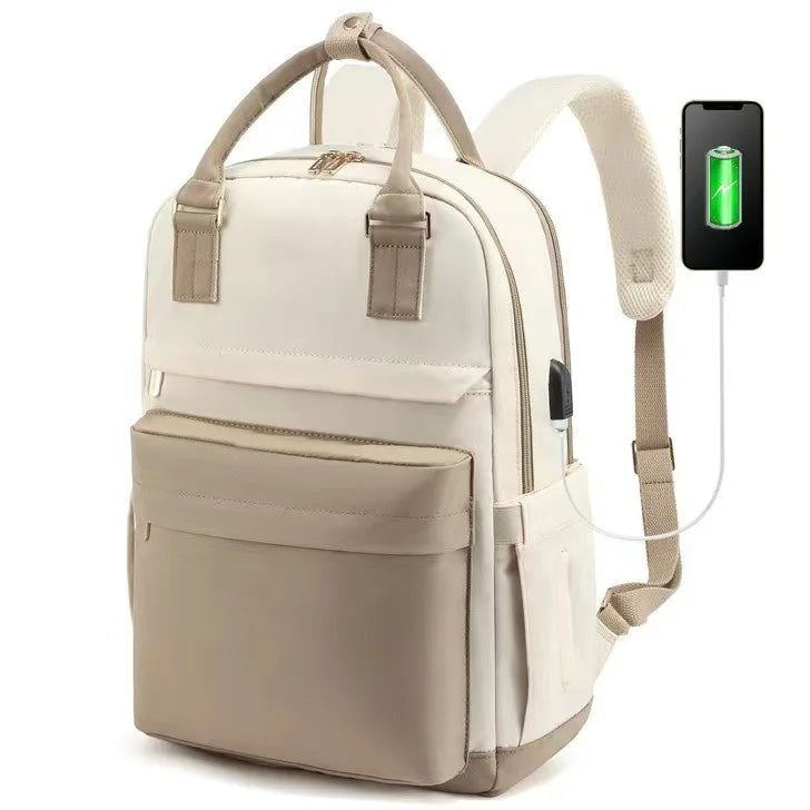 Sac à dos urbain en nylon StylePort™ – Imperméable, USB et tendance