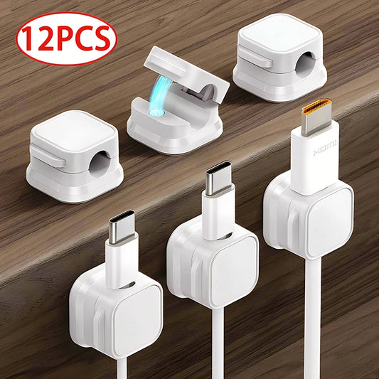 MagnaGrip™ – Organizador de cables magnético para escritorio y hogar