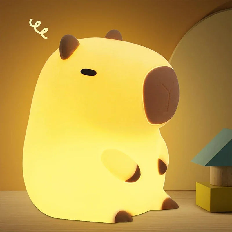 Cute Axolotl Silicone Night Light – Touch-Controlled USB Rechargeable Lamp