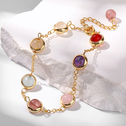 Pulsera de cristal LuckyGlow™: dije unisex de acero inoxidable 
