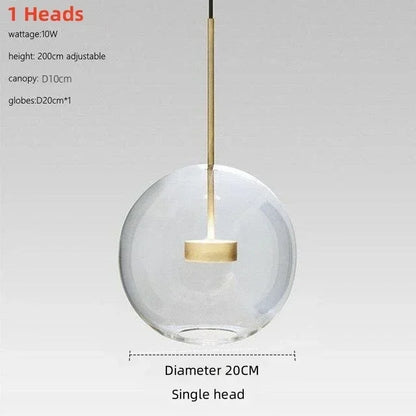 Italian Designer Glass Bubble Pendant Light – Modern Chandelier for Dining, Kitchen & Kids’ Room Decor