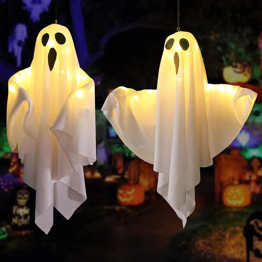 Light-Up Hanging Ghost – Spooky Halloween Decoration for Indoor & Outdoor Parties