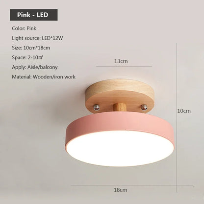 Modern Nordic E27 Ceiling Lamp – Indoor Flush Mount Light for Hallway, Bedroom & Living Room