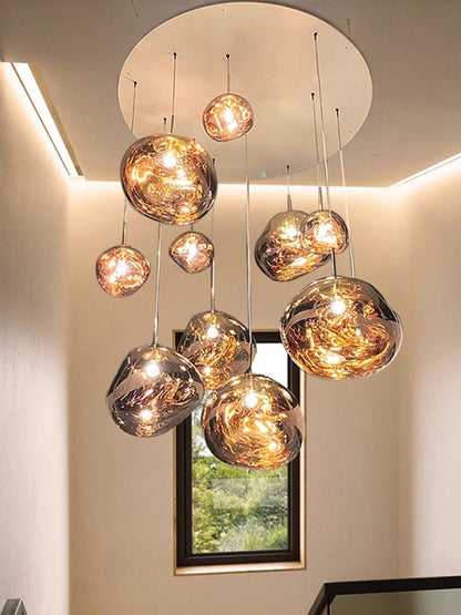 Italian Designer Glass Bubble Pendant Light – Modern Chandelier for Dining, Kitchen & Kids’ Room Decor