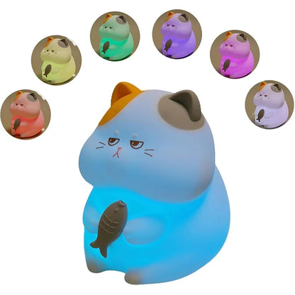 Cute Axolotl Silicone Night Light – Touch-Controlled USB Rechargeable Lamp