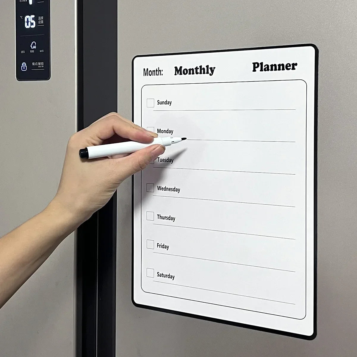 PlanItMag™ Planificateur magnétique réinscriptible pour réfrigérateur