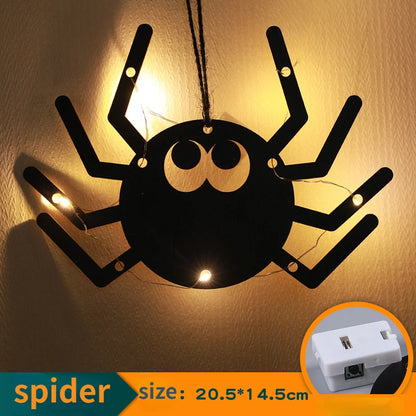 Halloween LED Hanging Lights – Spooky Castle, Witch & Ghost Décor for Indoor/Outdoor Parties