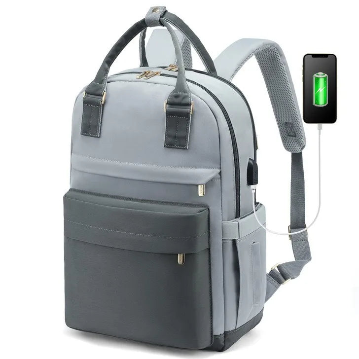 Sac à dos urbain en nylon StylePort™ – Imperméable, USB et tendance