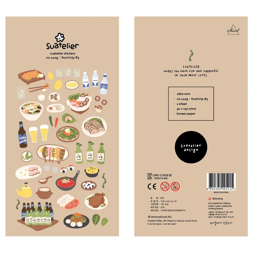 Ensemble d'autocollants Suatelier™ Kawaii Days – Essentiels de la déco coréenne