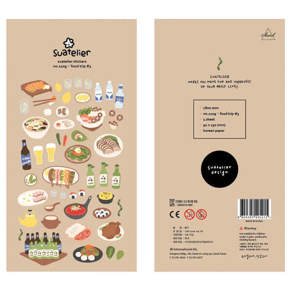 Ensemble d'autocollants Suatelier™ Kawaii Days – Essentiels de la déco coréenne